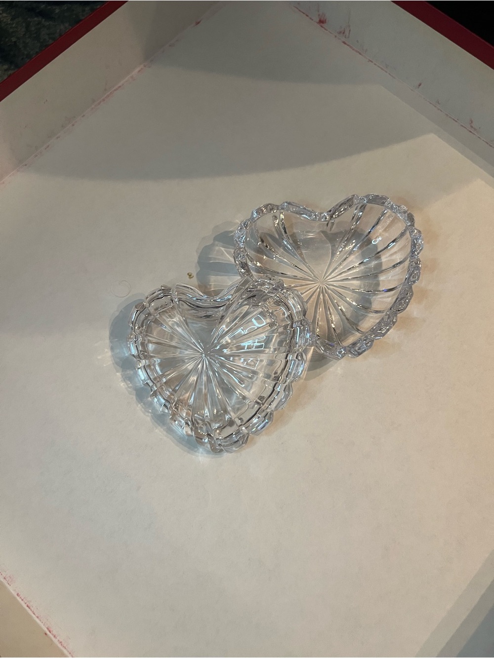 Mikasa Romantic Jewel crystal heart trinket dish/box